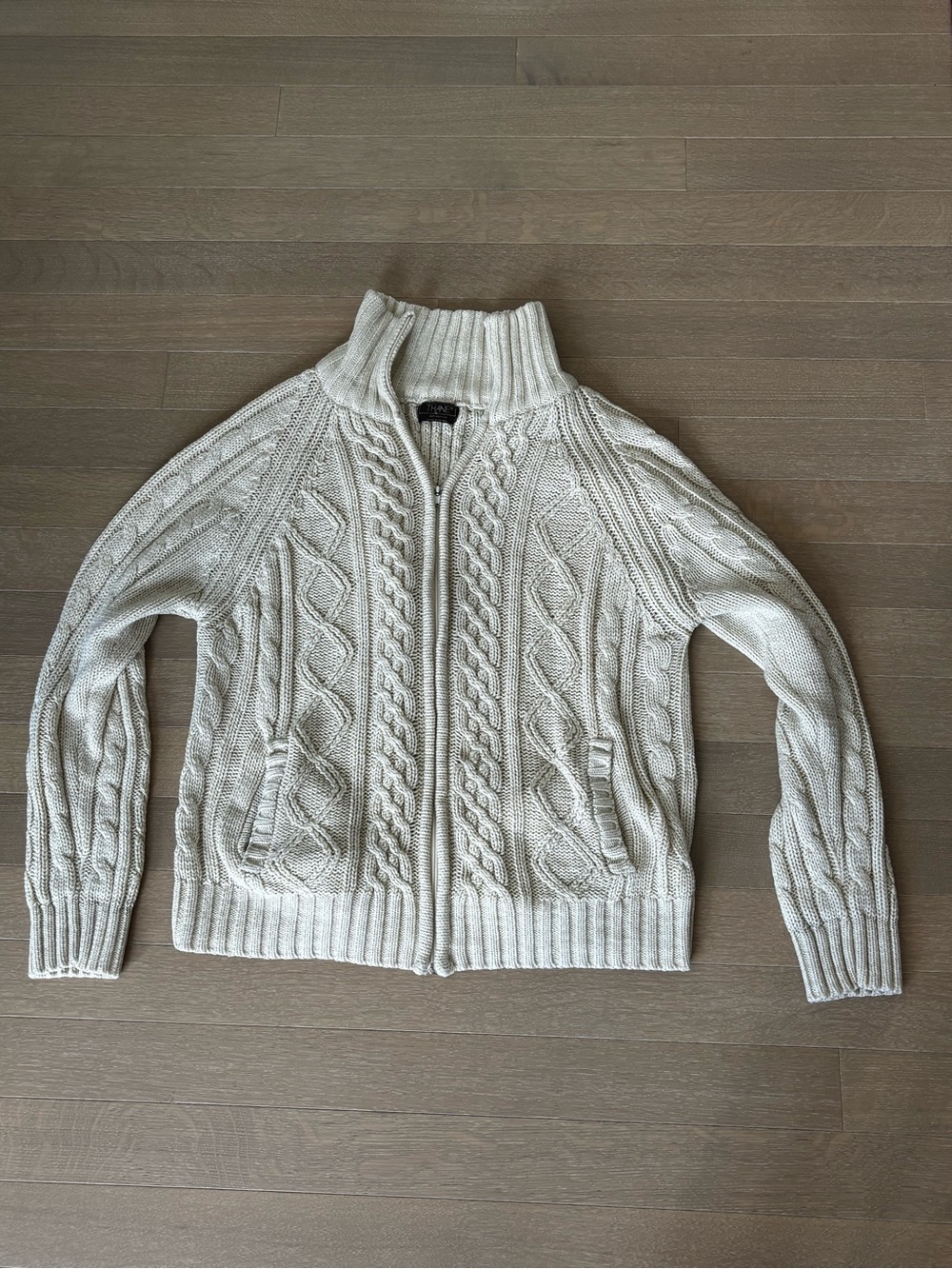 Thane cream cable knit fisherman